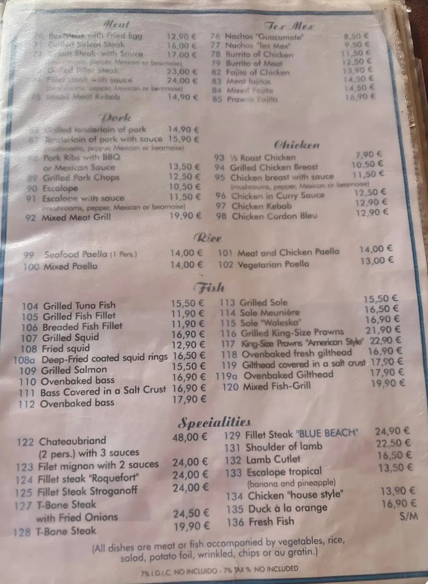 Menu Blue Beach-3