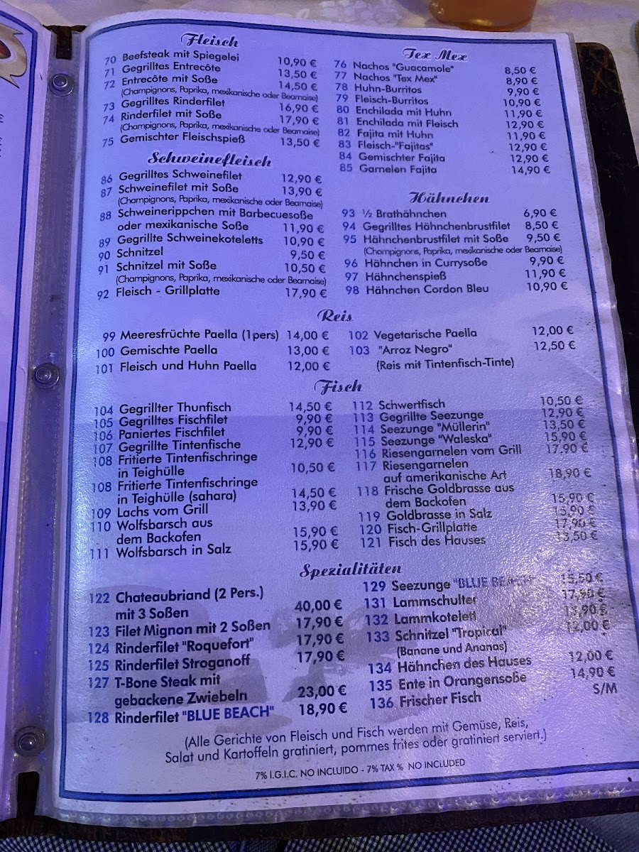 Menu Blue Beach-7